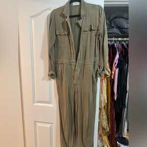 Carly Jean Los Angeles Khaki Jumpsuit